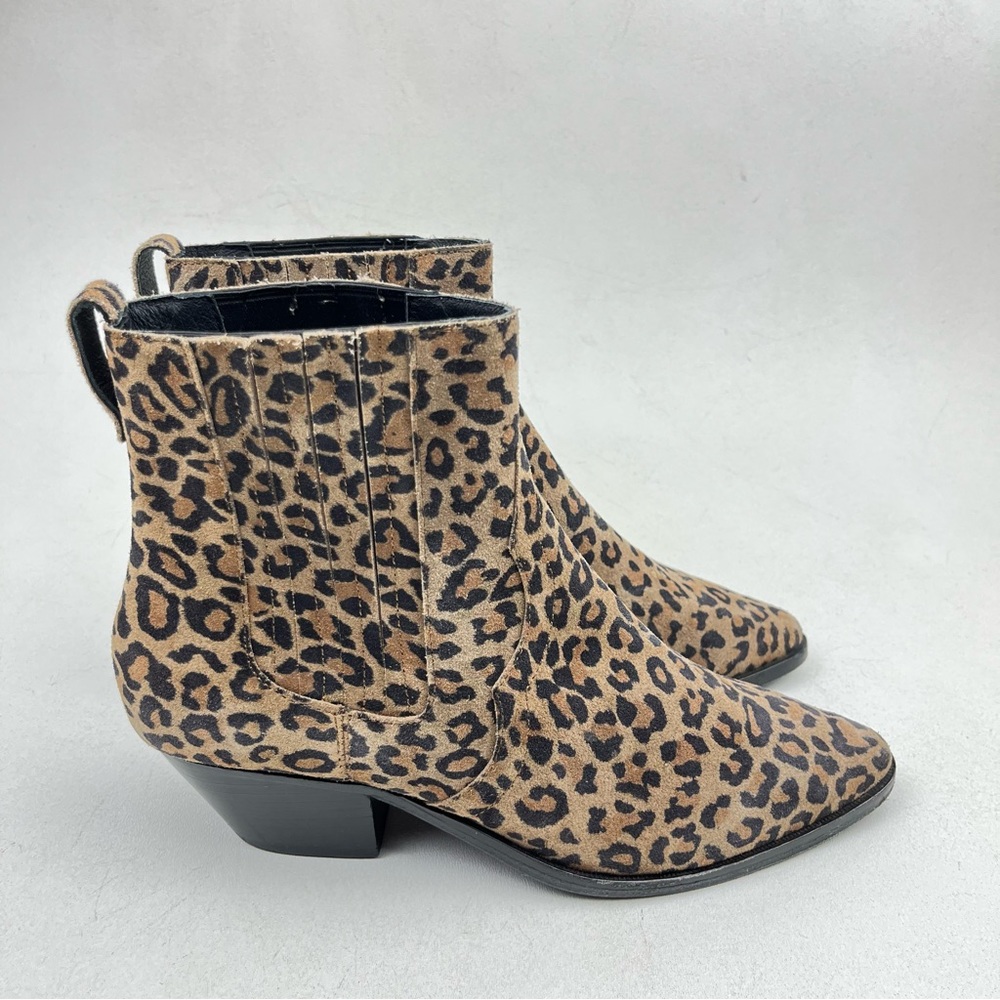ASH Future Leopard-Print Suede Booties - Picture 1 of 10